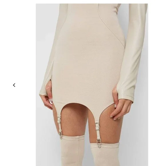 GORGEOUS VEGAN LEATHER SUSPENDER DRESS!!! - Picture 4 of 7